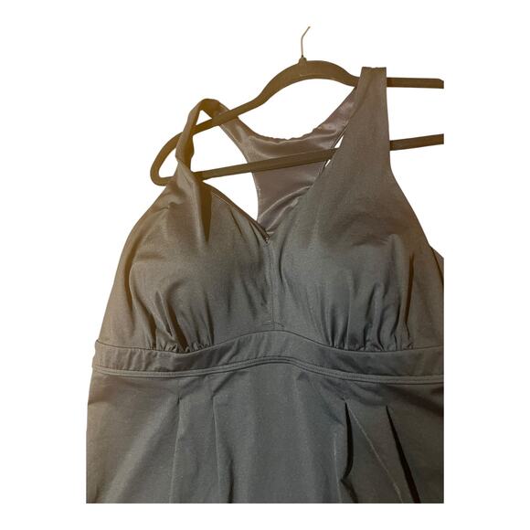 Lands’ End Black Halter Tankini Swim Top Plus Size 20W - Picture 2 of 7